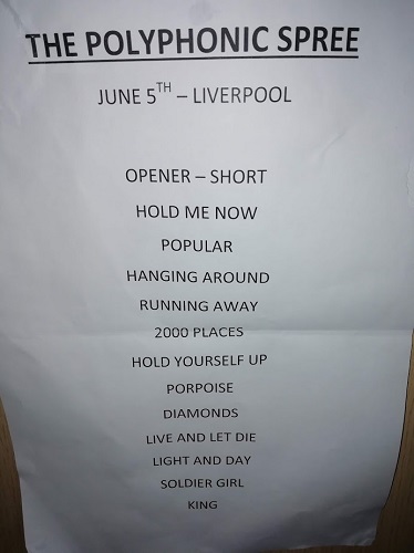 The Polyphonic Spree setlist